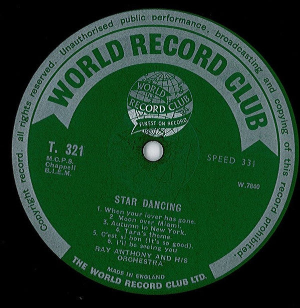 Ray Anthony & His Orchestra : Star Dancing (LP, Album, Mono, Club)