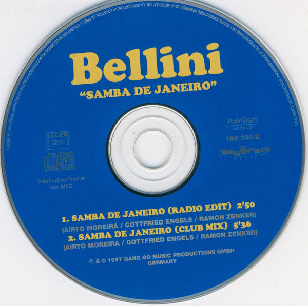 Bellini : Samba De Janeiro (CD, Single, Car)