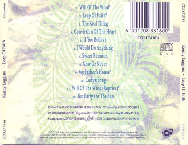 Kenny Loggins : Leap Of Faith (CD, Album)