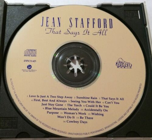 Jean Stafford : That Says It All (CD, Album)
