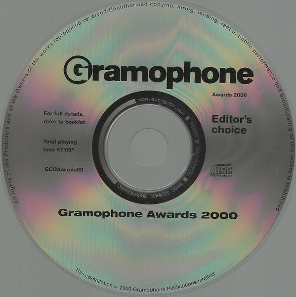 Various : Gramophone 2000 Awards Winners (CD, Comp, Promo, Smplr)