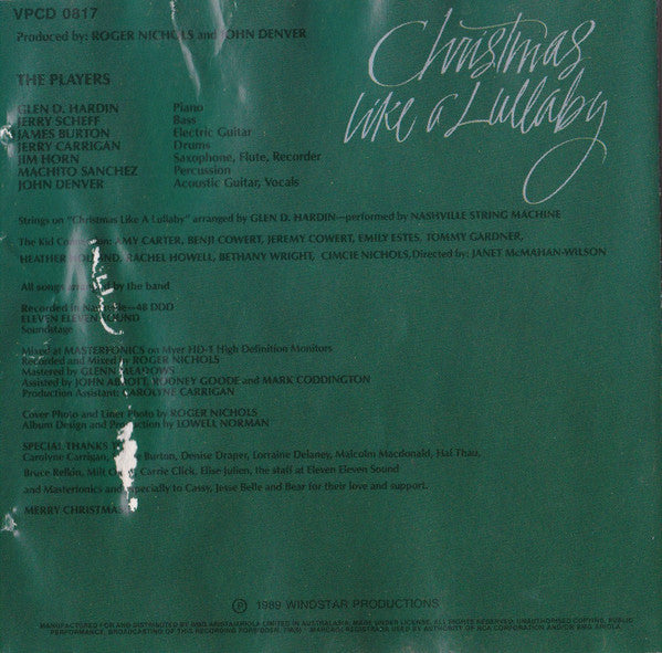 John Denver : Christmas Like A Lullaby (CD, Album)