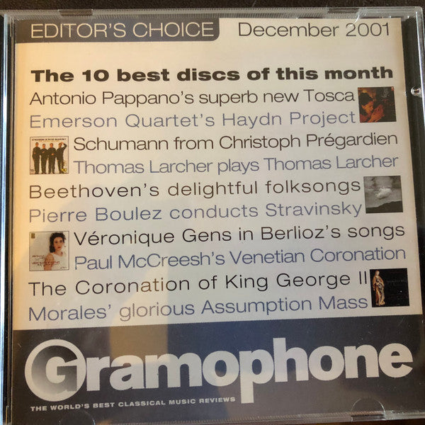 Various : Gramophone Editor's Choice - December 2001 (CD, Promo, Smplr)