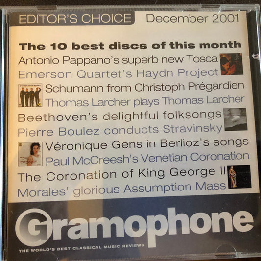 Various : Gramophone Editor's Choice - December 2001 (CD, Promo, Smplr)