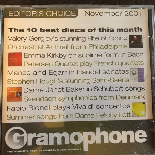 Various : Gramophone Editor's Choice - November 2001 (CD, Promo, Smplr)
