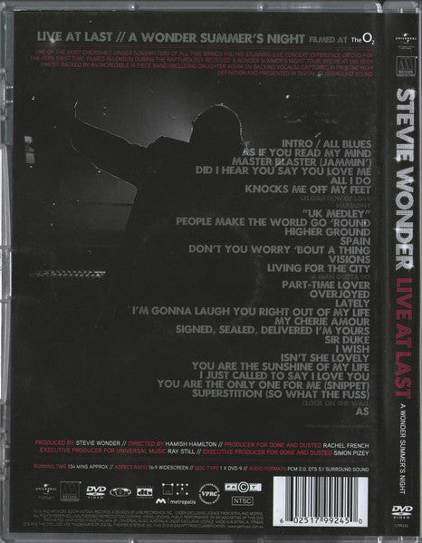 Stevie Wonder : Live At Last: A Wonder Summer's Night (DVD-V, Multichannel, NTSC)