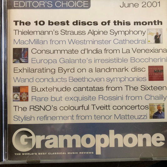 Various : Gramophone Editor's Choice - June 2001 (CD, Promo, Smplr)