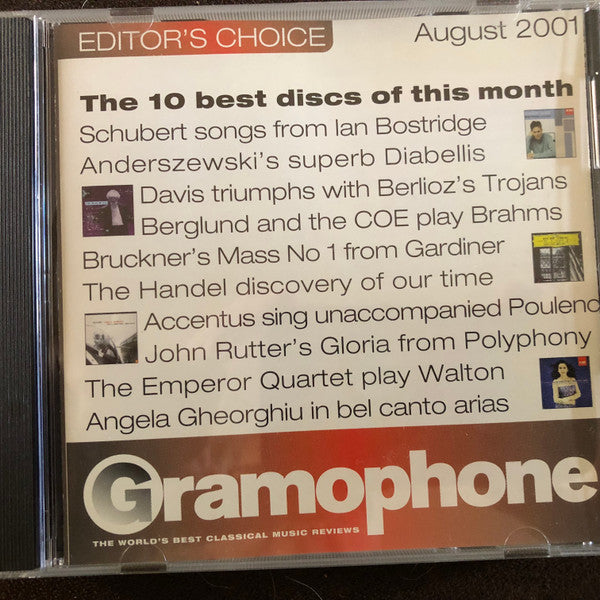 Various : Gramophone Editor's Choice - August 2001 (CD, Promo, Smplr)