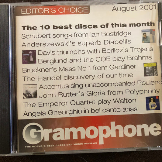 Various : Gramophone Editor's Choice - August 2001 (CD, Promo, Smplr)