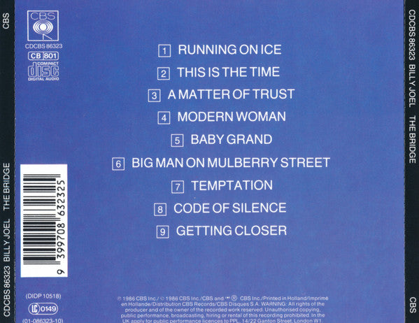 Billy Joel : The Bridge (CD, Album, RE)