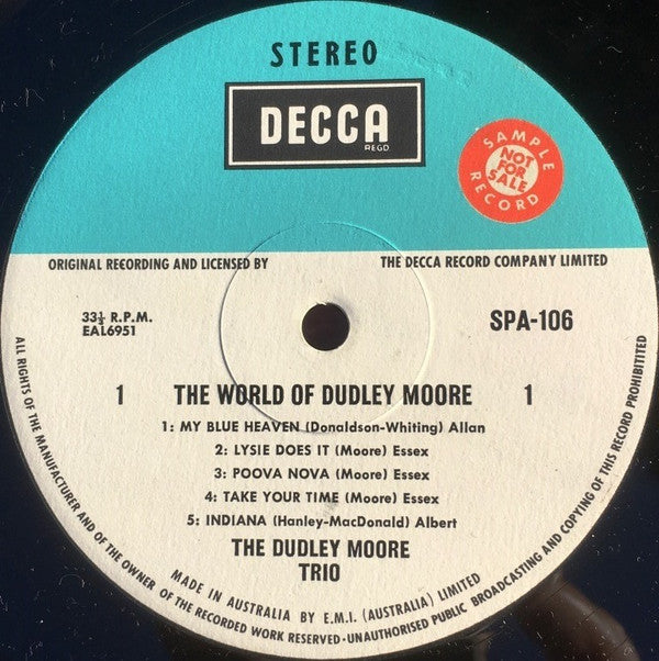 Dudley Moore Trio : The World Of Dudley Moore (LP, Album)