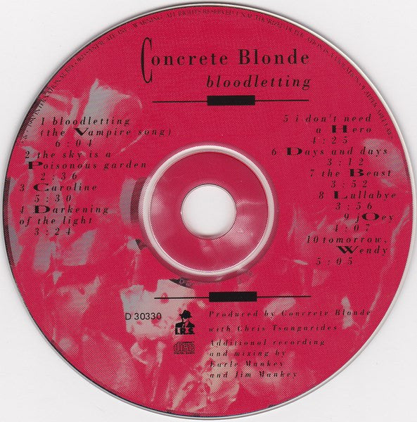 Concrete Blonde : Bloodletting (CD, Album)