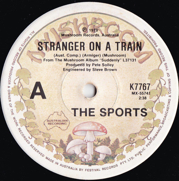 The Sports : Stranger On A Train (7")