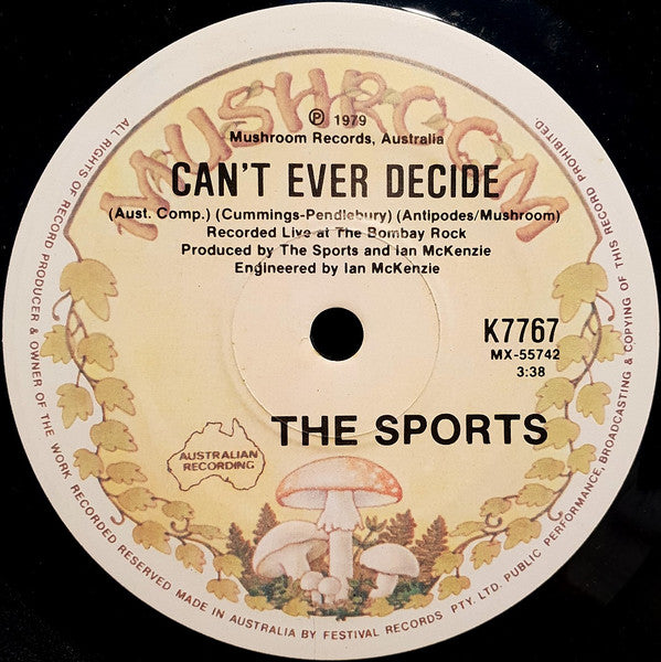 The Sports : Stranger On A Train (7")