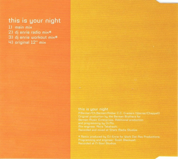 Amber : This Is Your Night (CD, Maxi)