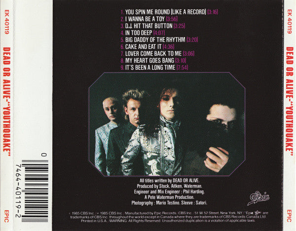Dead Or Alive : Youthquake (CD, Album, DAD)