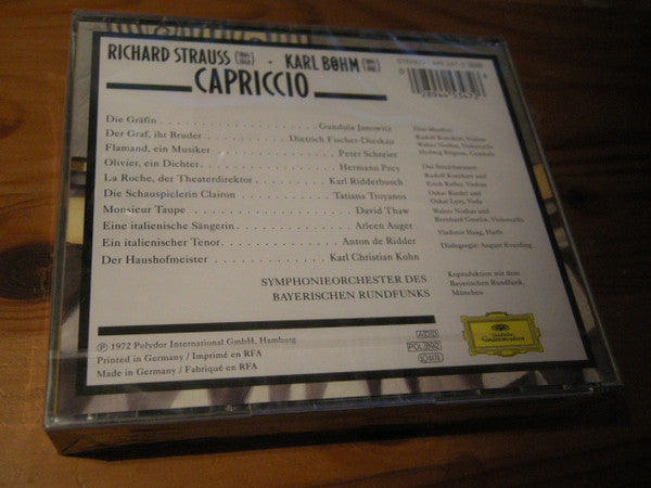 Richard Strauss - Gundula Janowitz · Tatiana Troyanos · Peter Schreier · Dietrich Fischer-Dieskau · Karl Ridderbusch · Hermann Prey · Symphonieorchester Des Bayerischen Rundfunks* · Karl Böhm : Capriccio (2xCD, Album, RE)