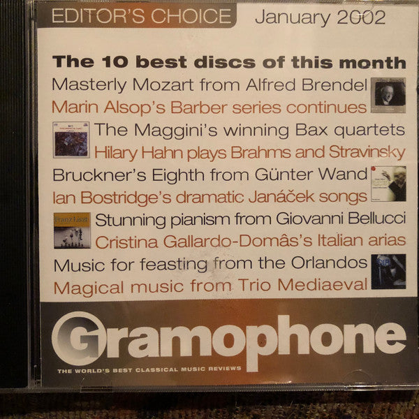 Various : Gramophone Editor's Choice - January 2002 (CD, Promo, Smplr)