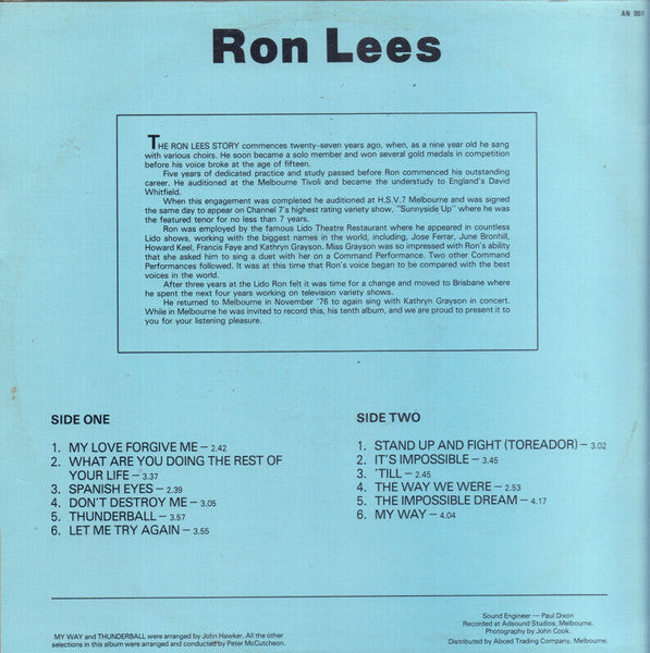 Ron Lees : Ron Lees (LP, Album)