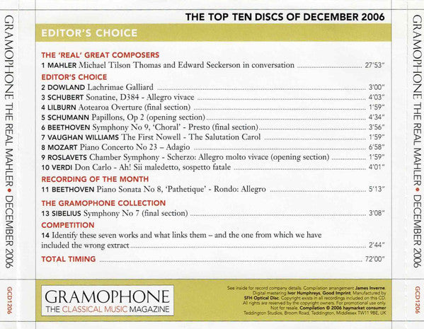 Various : Gramophone Collector's Edition CD No 5 (CD, Promo, Smplr)