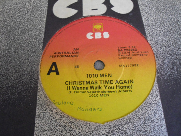 1010 Men : Christmas Time Again (I Wanna Walk You Home) (7", Single)