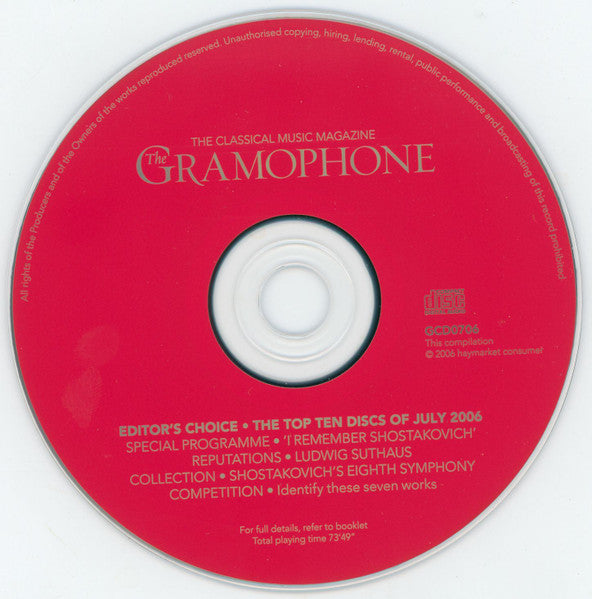 Various : I Remember Shostakovich - Editor's Choice July 2006 (CD, Comp, Promo, Smplr)