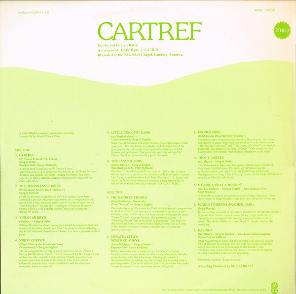 The Morriston Orpheus Choir : Cartref (LP, Album, Club, RE)