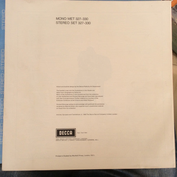 Charles Gounod - Franco Corelli, Joan Sutherland, Nicolai Ghiaurov, London Symphony Orchestra, Richard Bonynge : Faust  (4xLP + Box, Album)