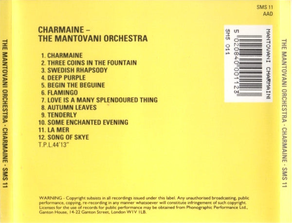 Mantovani And His Orchestra : Charmaine (CD, Comp)