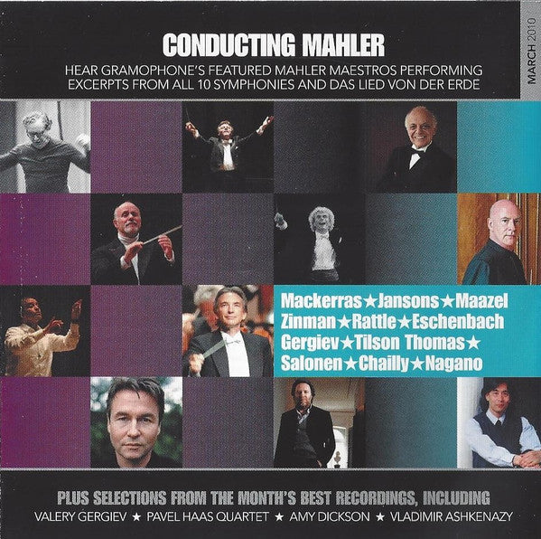 Various : Conducting Mahler - Hear Gramophone's Featured Maestros Performing Excerpts From All 10 Symphonies And Das Lied Von Der Erde (CD, Comp, Promo, Smplr)