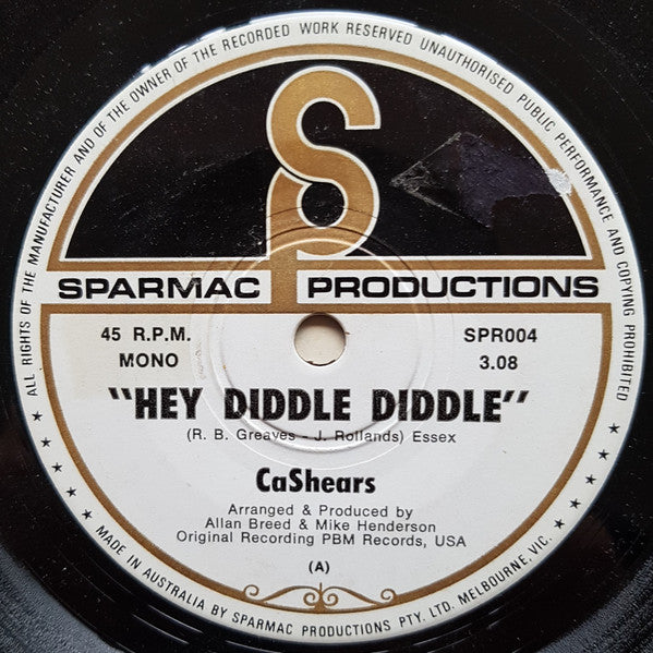 CaShears : Hey Diddle Diddle (7", Single)