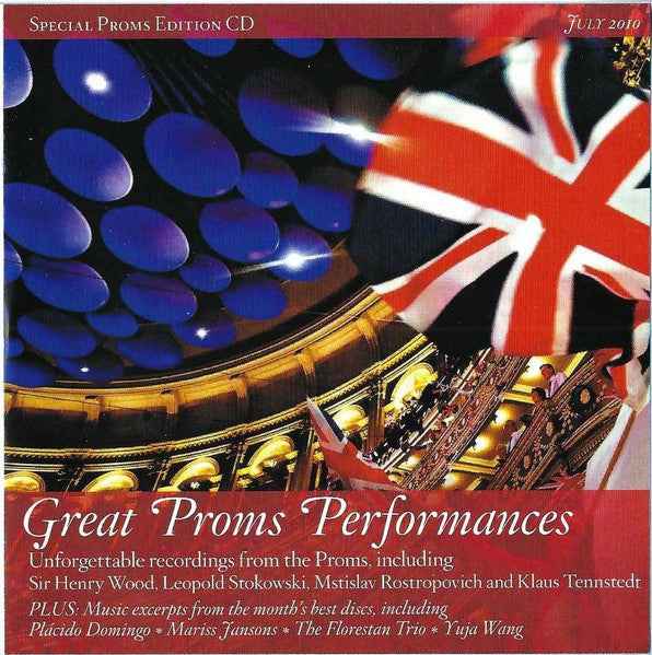 Various : Great Proms Performances - Gramophone July 2010 (CD, Comp, Promo, Smplr)