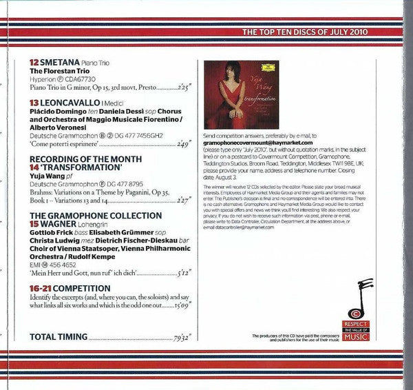 Various : Great Proms Performances - Gramophone July 2010 (CD, Comp, Promo, Smplr)