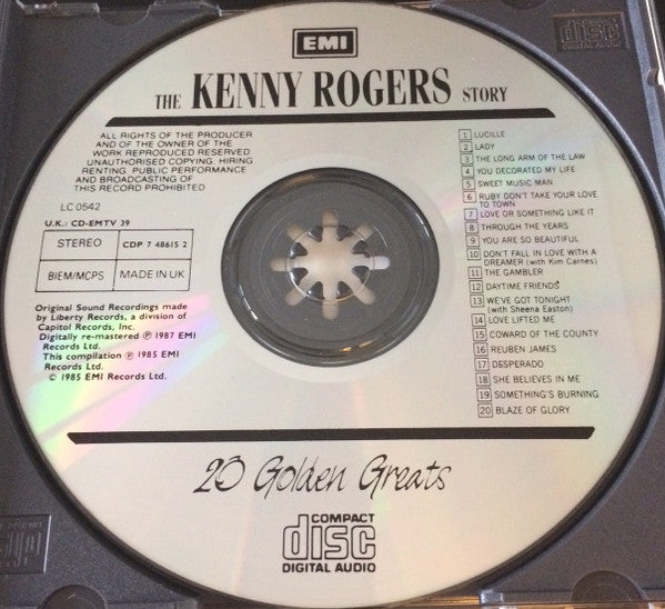 Kenny Rogers : The Kenny Rogers Story 20 Golden Greats (CD, Comp, RM)