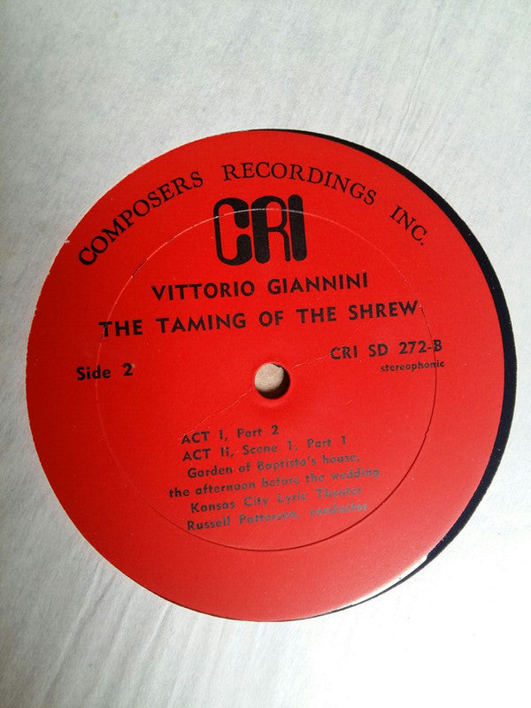 Vittorio Giannini : The Taming Of The Shrew (2xLP, Album)