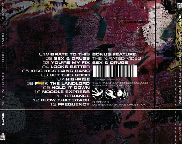 Slyde : Everyone's Entitled To Our Opinion (CD, Album, Enh)