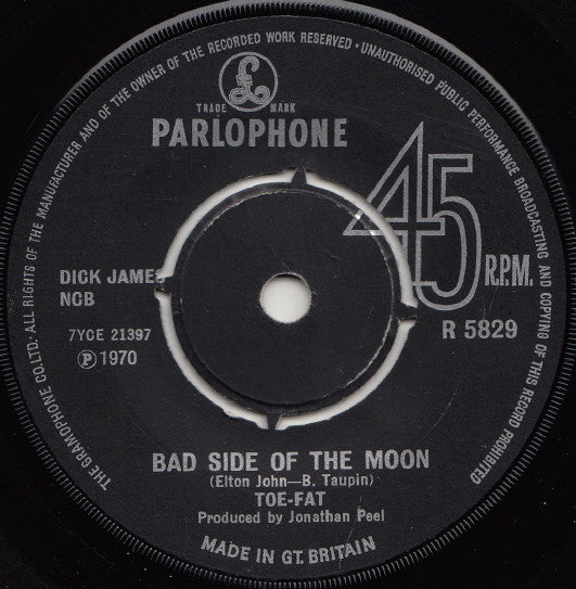 Toe-Fat* : Bad Side Of The Moon (7", Single, 4-p)