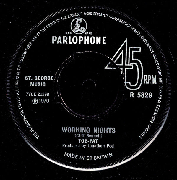 Toe-Fat* : Bad Side Of The Moon (7", Single, 4-p)
