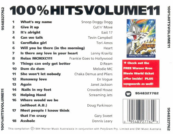 Various : 100% Hits Volume 11 (CD, Comp)