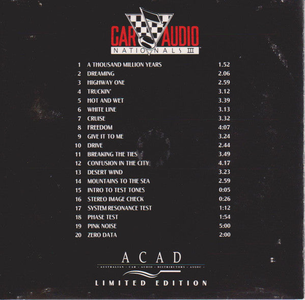 Unknown Artist : Car Audio Nationals III (CD, Album)