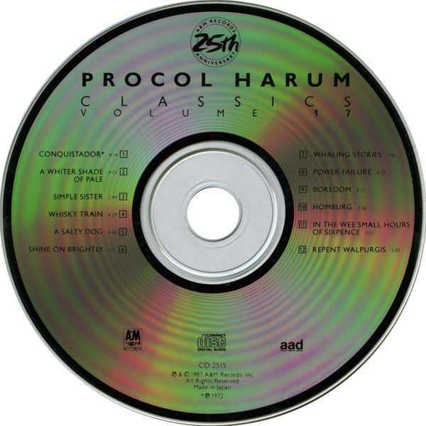 Procol Harum : Classics Volume 17 (CD, Comp, Mono)