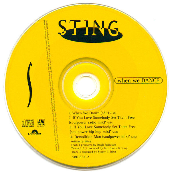 Sting : When We Dance (CD, Single, Dou)