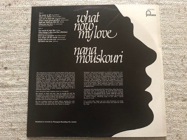 Nana Mouskouri : What Now My Love (LP, Album, RE)
