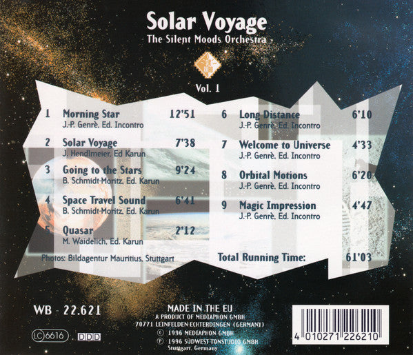 The Silent Moods Orchestra : Solar Voyage Vol. 1 (CD)