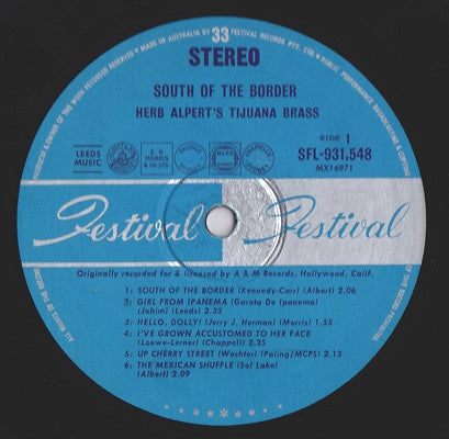 Herb Alpert's Tijuana Brass* : South Of The Border (LP, Album)