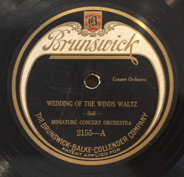 Miniature Concert Orchestra : Wedding Of The Winds Waltz / Over The Waves Waltz (Shellac, 10")