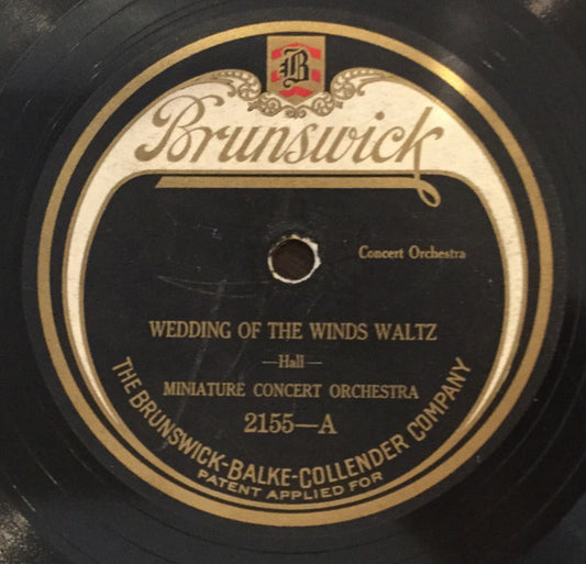 Miniature Concert Orchestra : Wedding Of The Winds Waltz / Over The Waves Waltz (Shellac, 10")