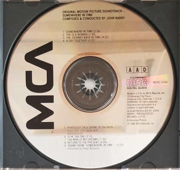 John Barry : Somewhere In Time (Original Motion Picture Soundtrack) (CD, Album, RE)