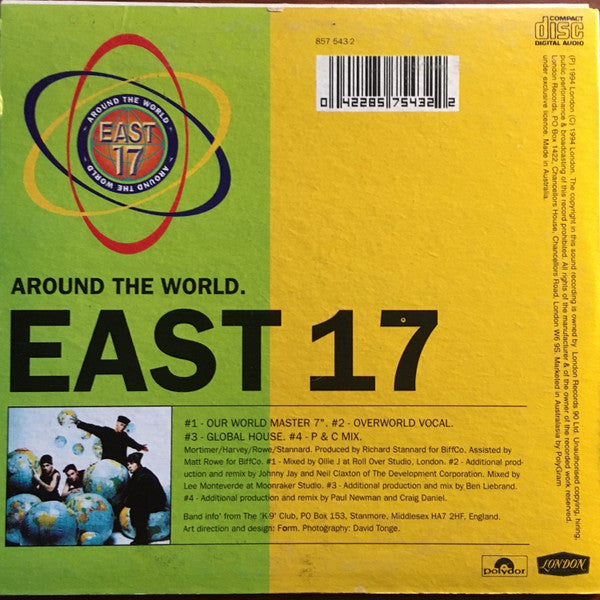 East 17 : Around The World (CD, Single, Car)