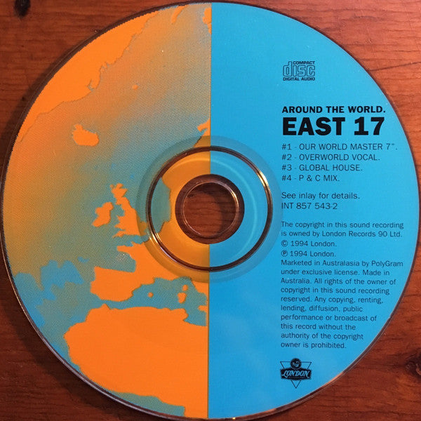 East 17 : Around The World (CD, Single, Car)